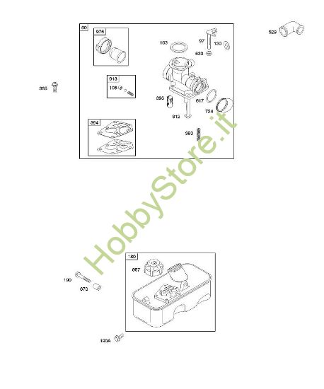 D - Carburatore, alimentazione carburante B&S - 10 €¦ 10F902-0111-B1 brand Stihl